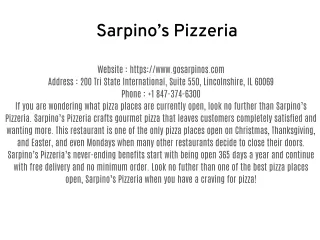 Sarpino’s Pizzeria