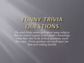 funny trivia questions