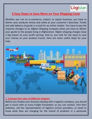 6 easy steps to save more on your shipping costs