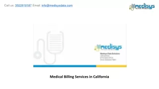 medical billing services in california
