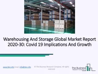 Warehousing And Storage Market Size, Global Demand and Growth Opportunities 2020