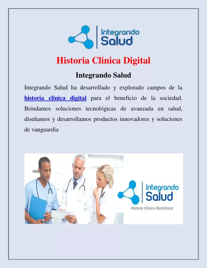 historia clinica digital integrando salud