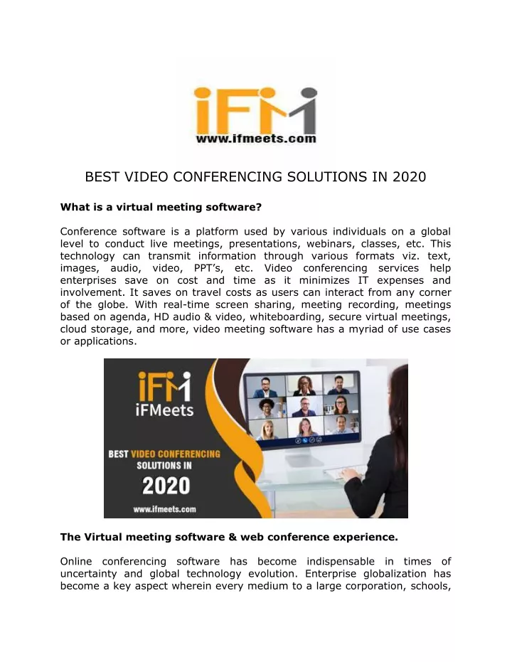 best video conferencing solutions in 2020 what