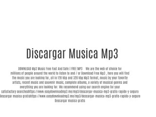 Discargar Musica MP3