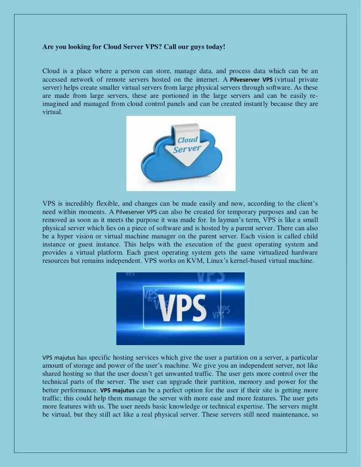 are you looking for cloud server vps call