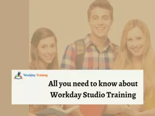 All you need to know about Workday Studio Training
