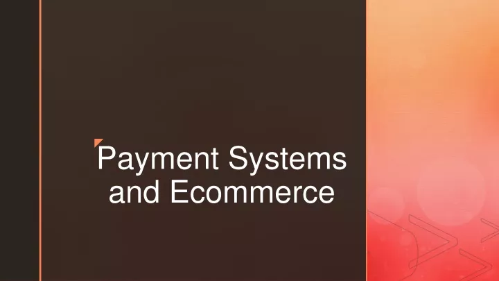 payment systems and ecommerce