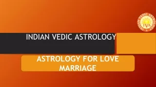 Astrology for Love Marriage