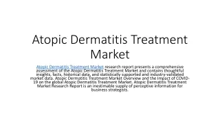 atopic dermatitis treatment market