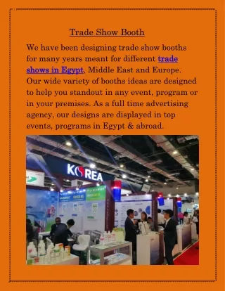 Trade Show Booth Contractor Europe