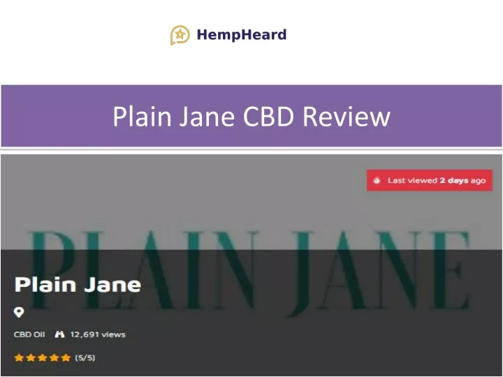plain jane cbd review