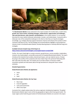 the biostimulants market study conducted in this