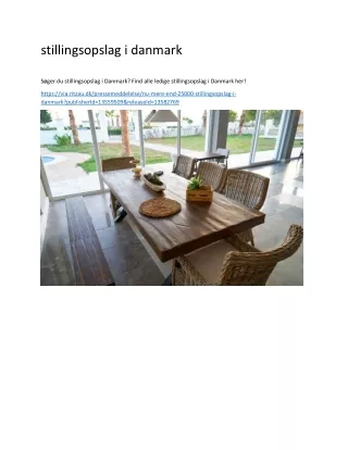 stillingsopslag i danmark