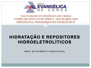 Hidratação e Reposição Hidroeletrolítica