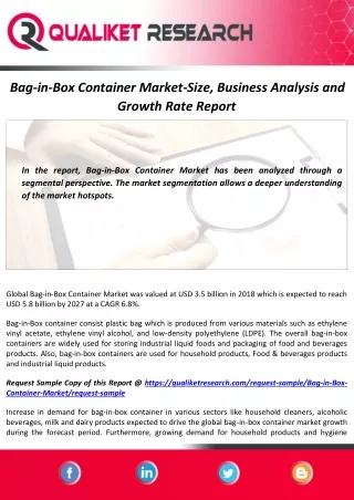bag in box container market size business