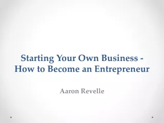 Aaron Thomas - How to become an entrepreneur at 19