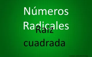 Números Radicales