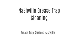 Nashville Grease Trap Cleaning | 615-510-1980