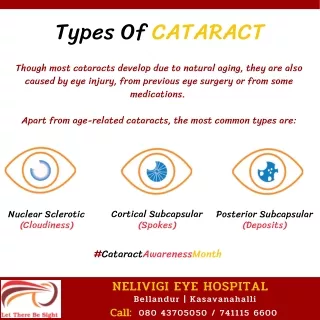 Types Of Cataract | Best Eye Hospitals Near Me in Bangalore, Bellandur, Kasavanahalli | Nelivigi Eye Hospital