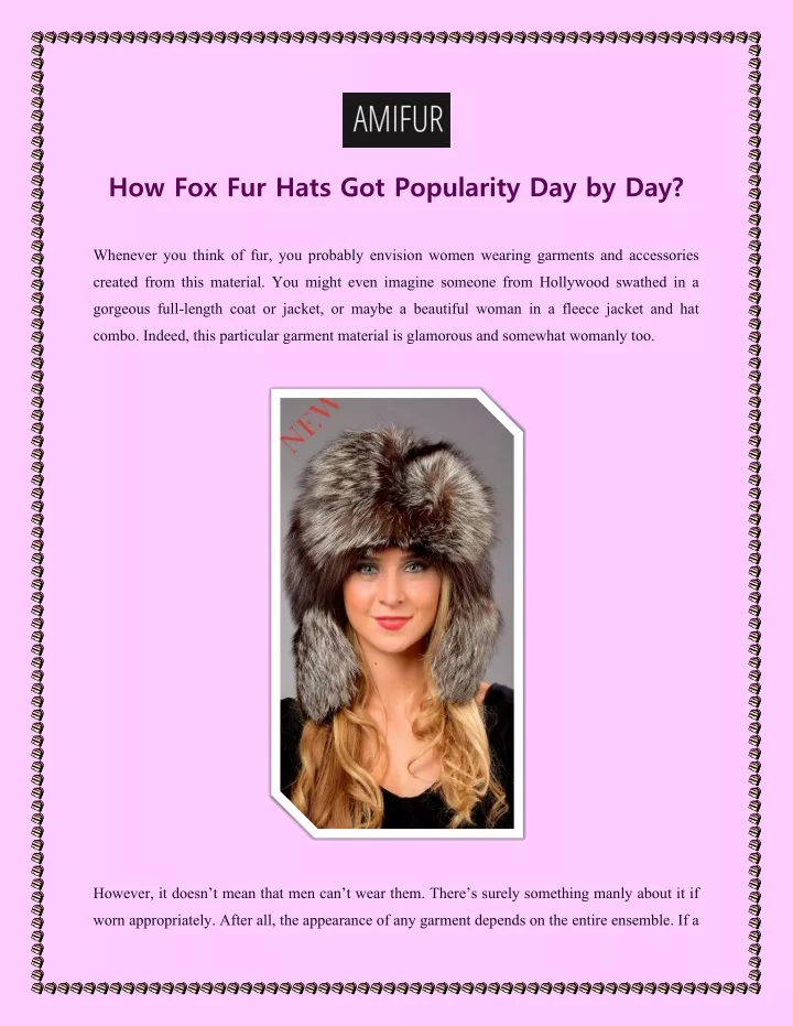 how fox fur hats got popularity day by day