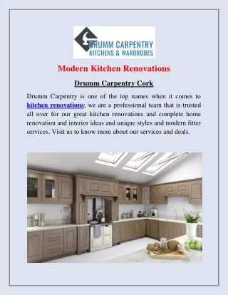 modern kitchen renovations