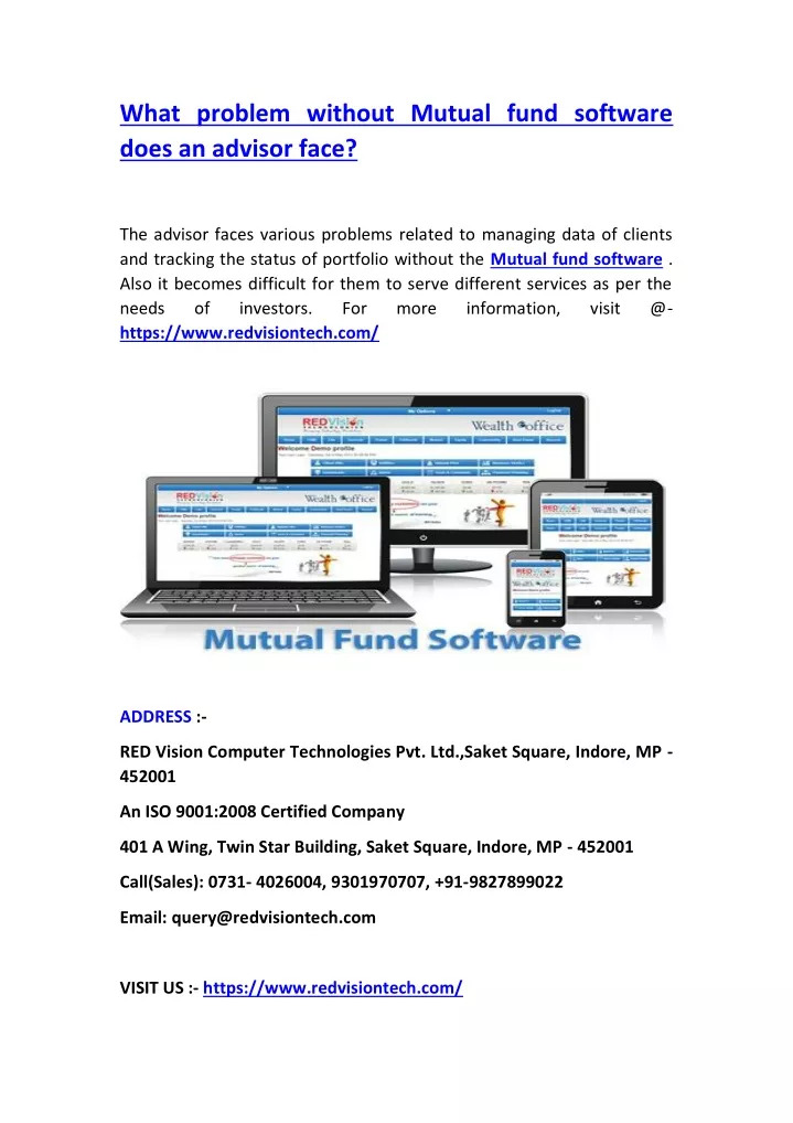 what problem without mutual fund software does