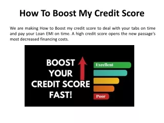 how to boost my credit score