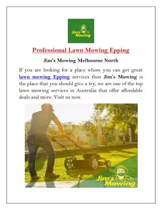 professional lawn mowing epping