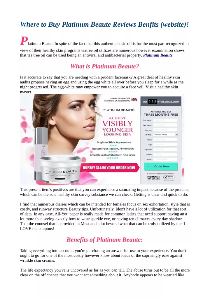 where to buy platinum beaute reviews benfits