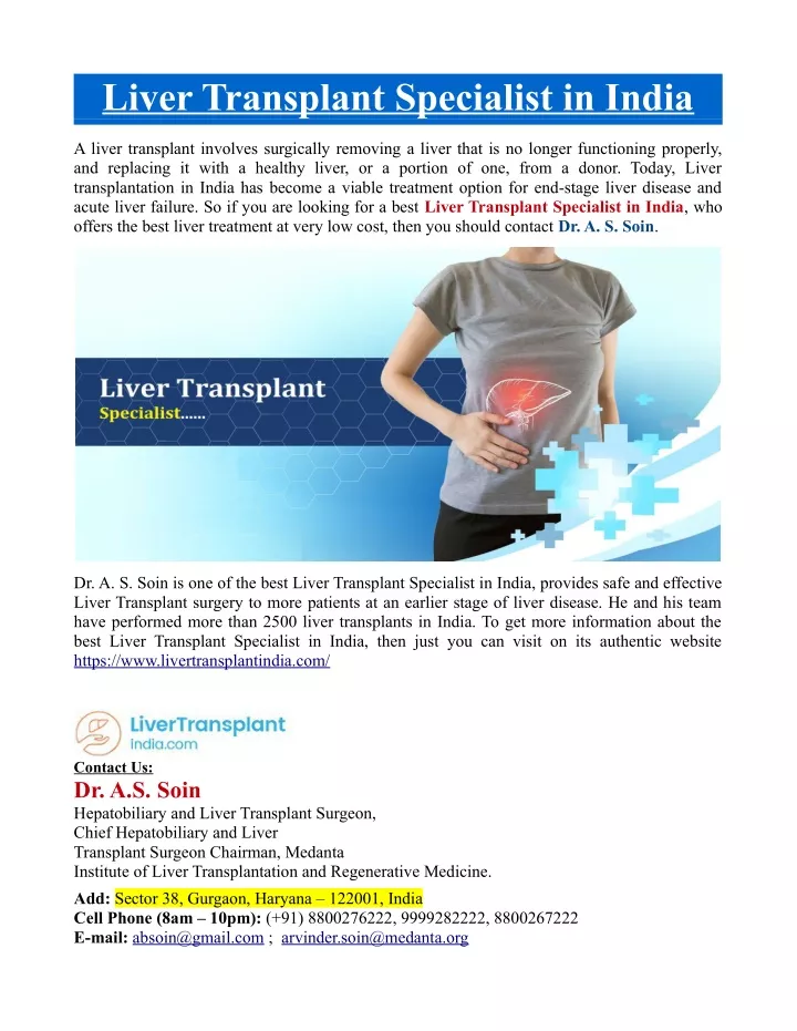 liver transplant specialist in india