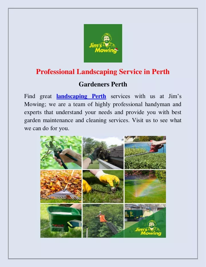 professional landscaping service in perth