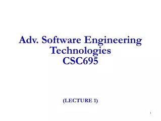 Introduction to software engineering technology