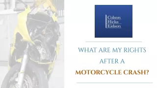 what are my rights after a motorcycle crash