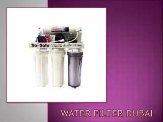 Why Water Filter Dubai Is Essential For Every Family