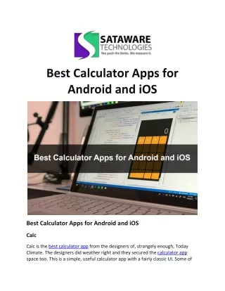 best calculator apps for android and ios