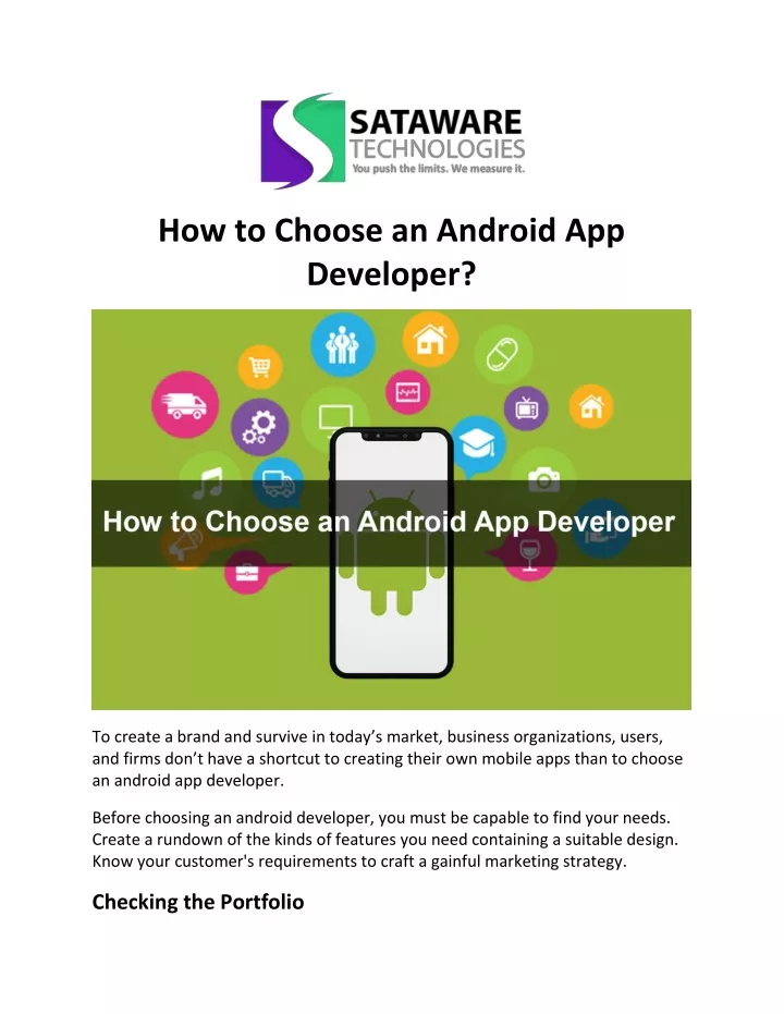 how to choose an android app developer