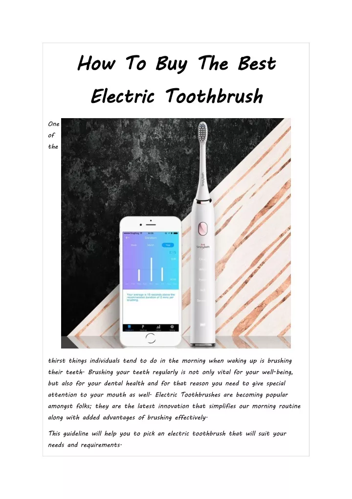 how to buy the best electric toothbrush