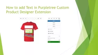 how to add text in purpletree custom product designer extension