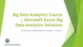 big data analytics course microsoft azure big data analytics solutions