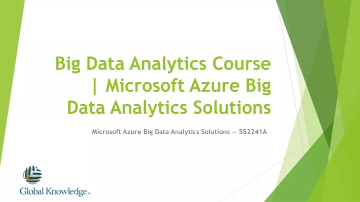 big data analytics course microsoft azure big data analytics solutions