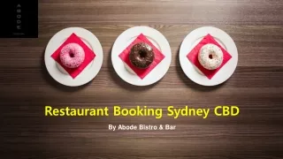 Best Restaurant Booking in Sydney CBD