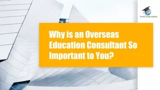 Why is an Overseas Education Consultant So Important to You?