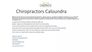 chiropractors caloundra
