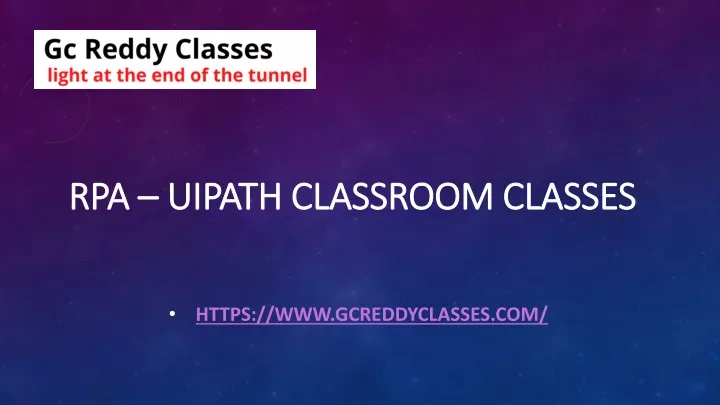 rpa uipath classroom classes