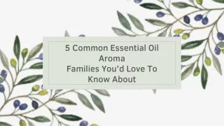 5 Common Essential Oil Aroma Families You’d Love To Know About