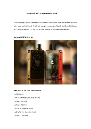 snowwolf p50 vs smok fetch mini