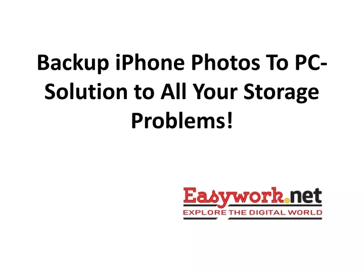 backup iphone photos to pc solution to all your