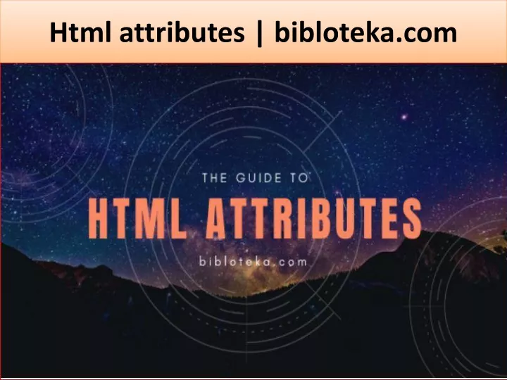 html attributes bibloteka com