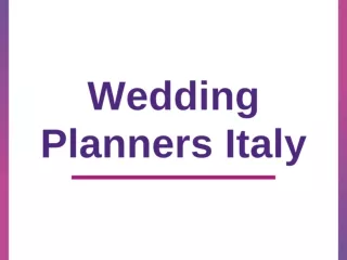 Wedding Planners Italy