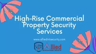 high rise commercial property security services